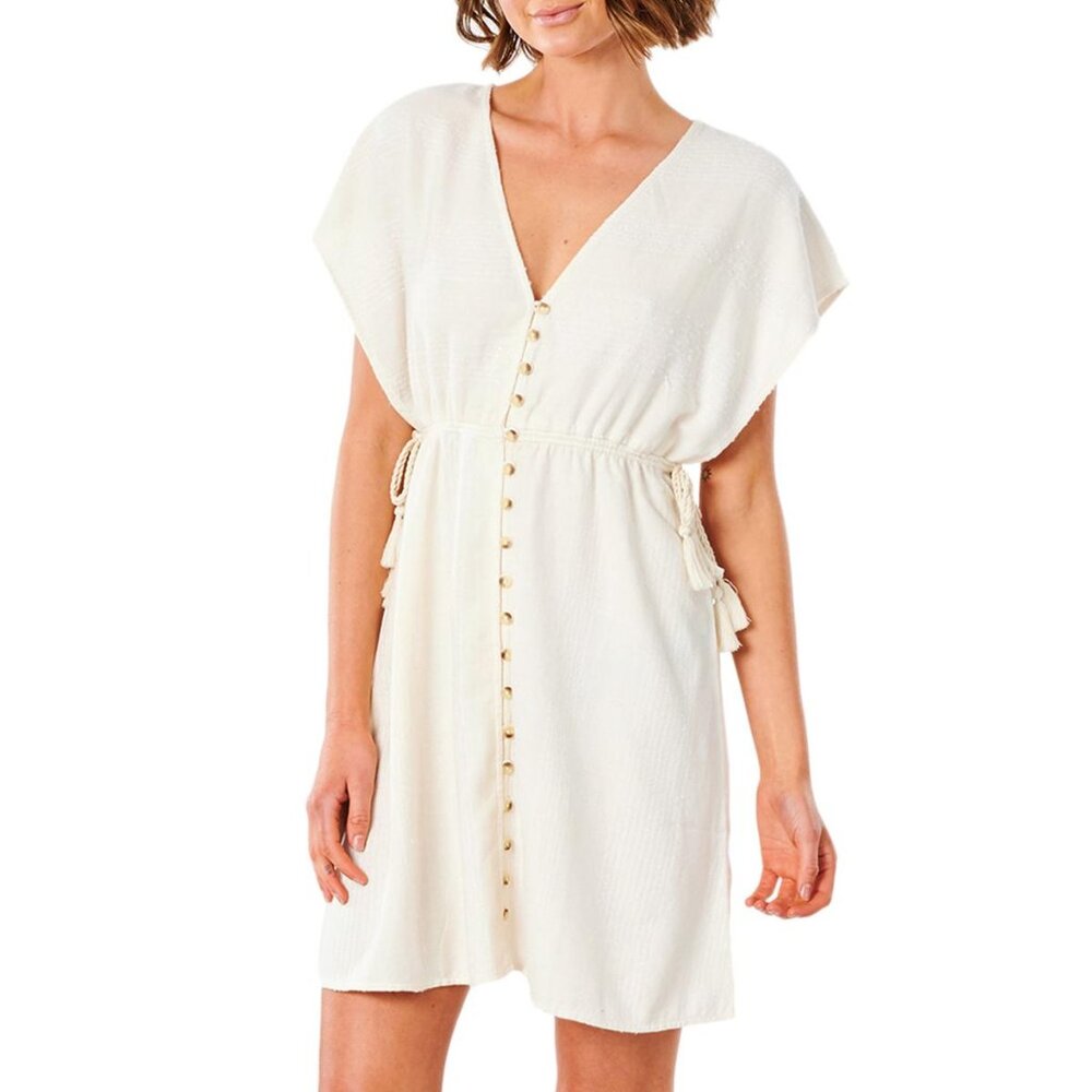 Rip Curl Cream Boho Dune Cover-Up Dress Women's Size S NWOT